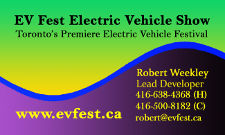 Business Card for contacting Robert Weekley - Lead Developer - EV Fest Electric Vehicle Show